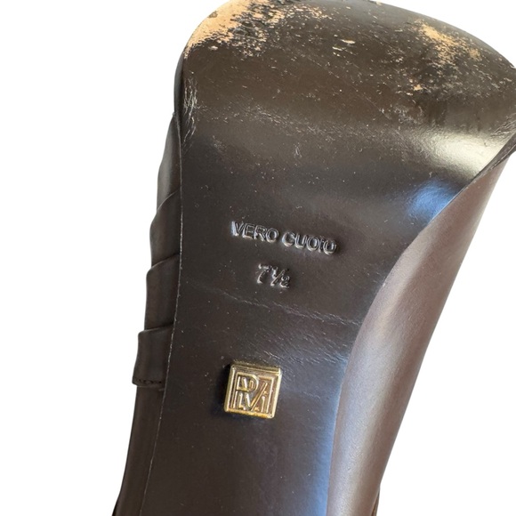 Pour La Victoire Brown Leather Platform High Heel Booties Made Brazil Size 7.5 - Picture 8 of 10